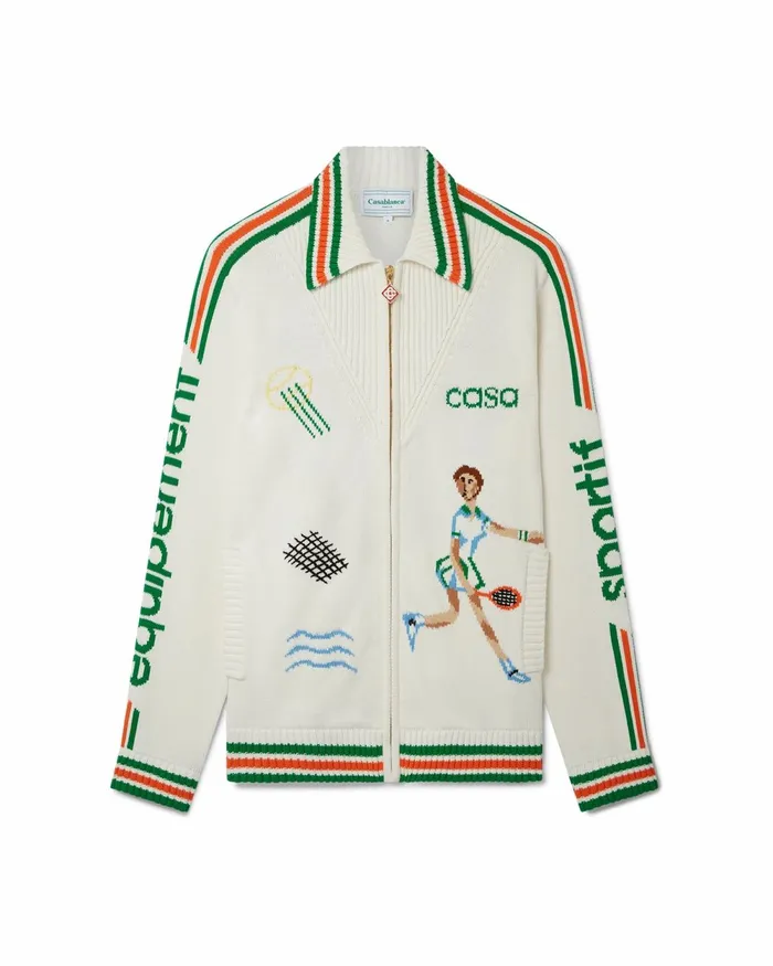 Casablanca Paris Knitwear Le Jeu Intarsia Knit Jacket 8211 Men