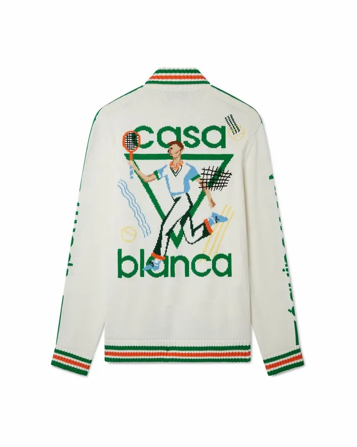 Casablanca Paris Knitwear Le Jeu Intarsia Knit Jacket 8211 Men Casablanca Paris Knitwear Le Jeu Intarsia Knit Jacket 8211 Men