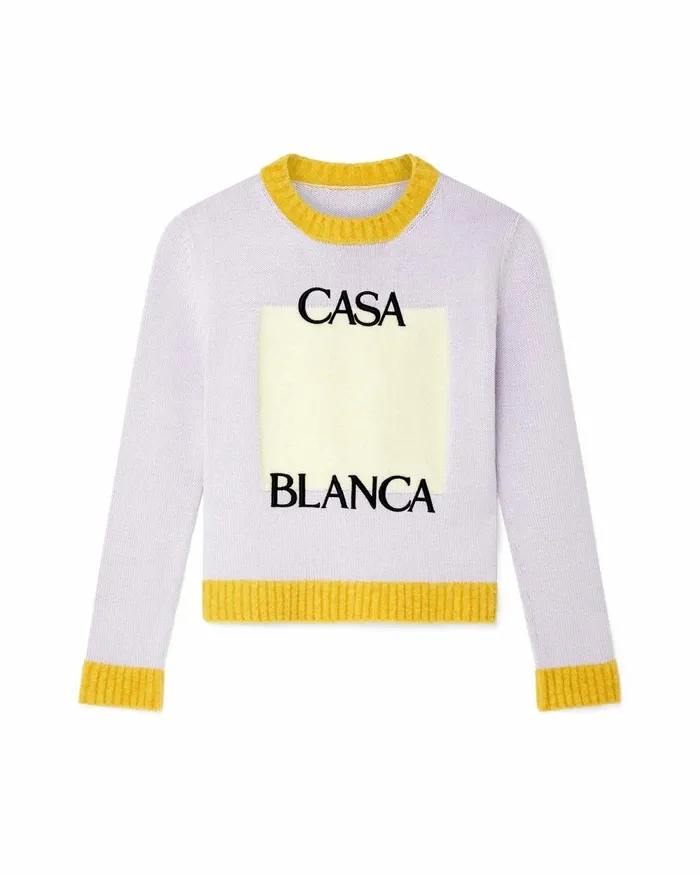 Casablanca Paris Knitwear Lilac Casa Knit Sweater 8211 Women