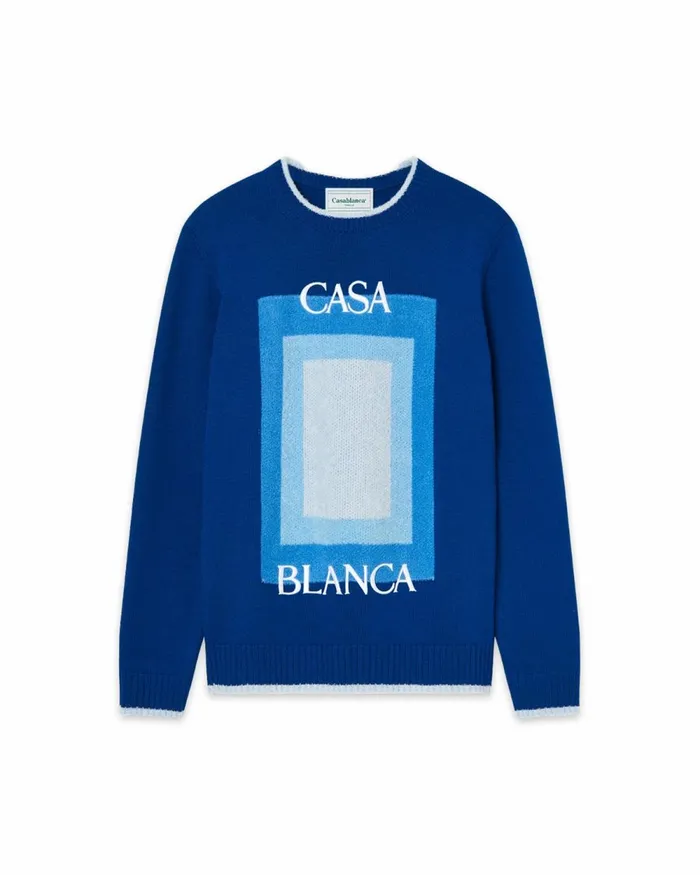Casablanca Paris Knitwear Logo Degrade Intarsia Jumper 8211 Men