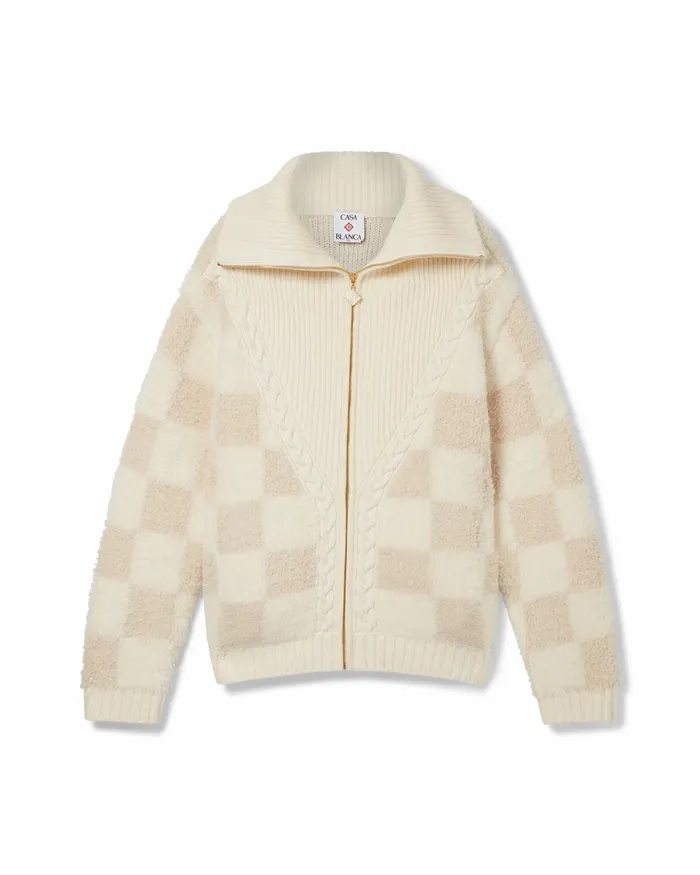Casablanca Paris Knitwear Merino Fleece Jacket 8211 Men