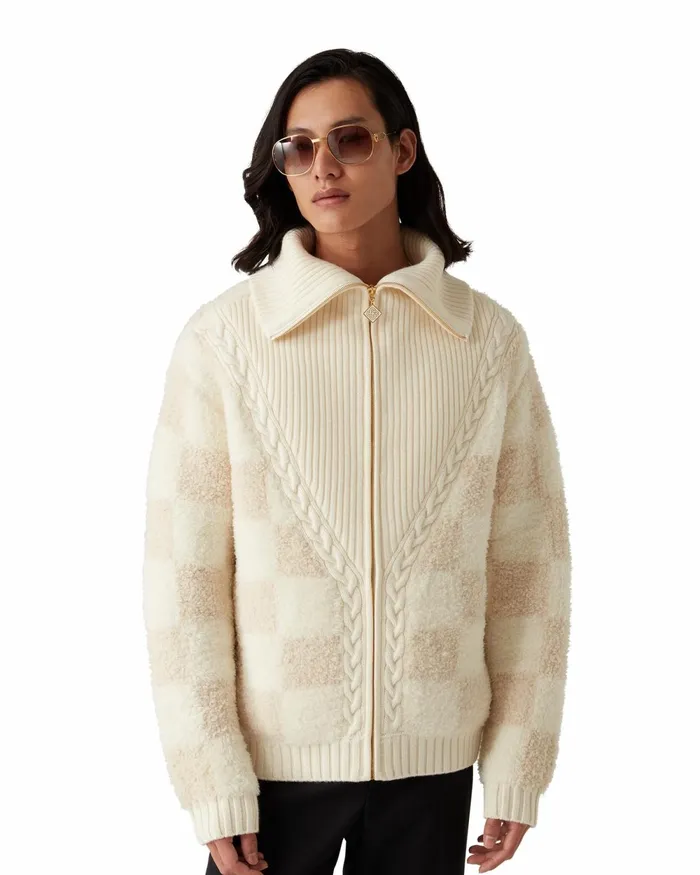 Casablanca Paris Knitwear Merino Fleece Jacket 8211 Men