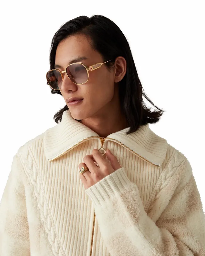 Casablanca Paris Knitwear Merino Fleece Jacket 8211 Men