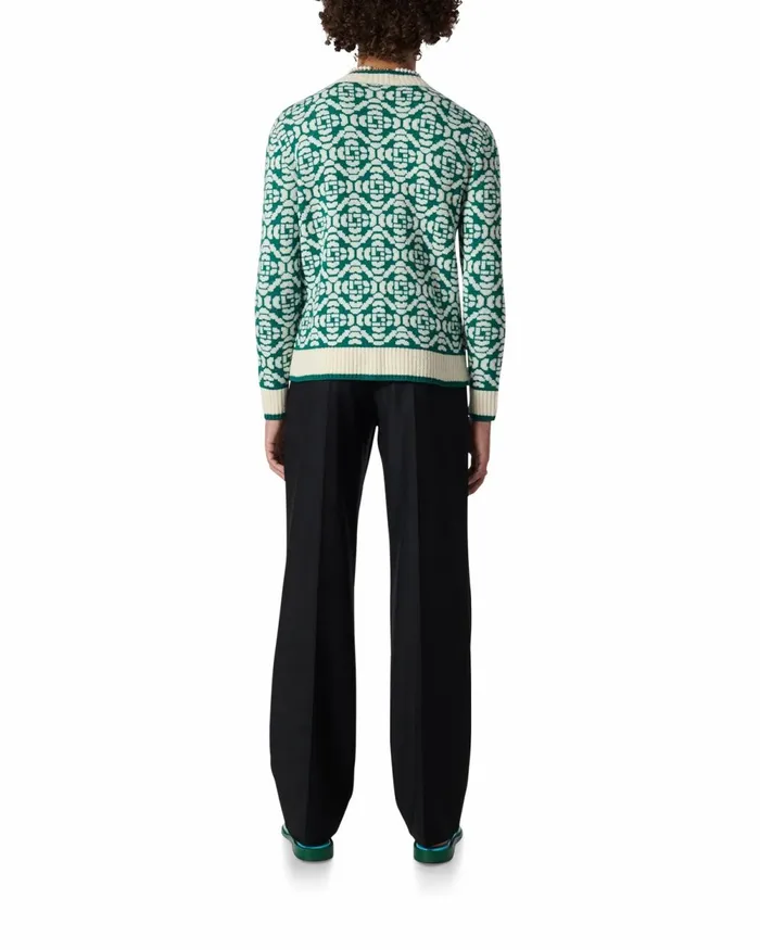 Casablanca Paris Knitwear Monogram Cardigan 8211 Men Casablanca Paris Knitwear Monogram Cardigan 8211 Men