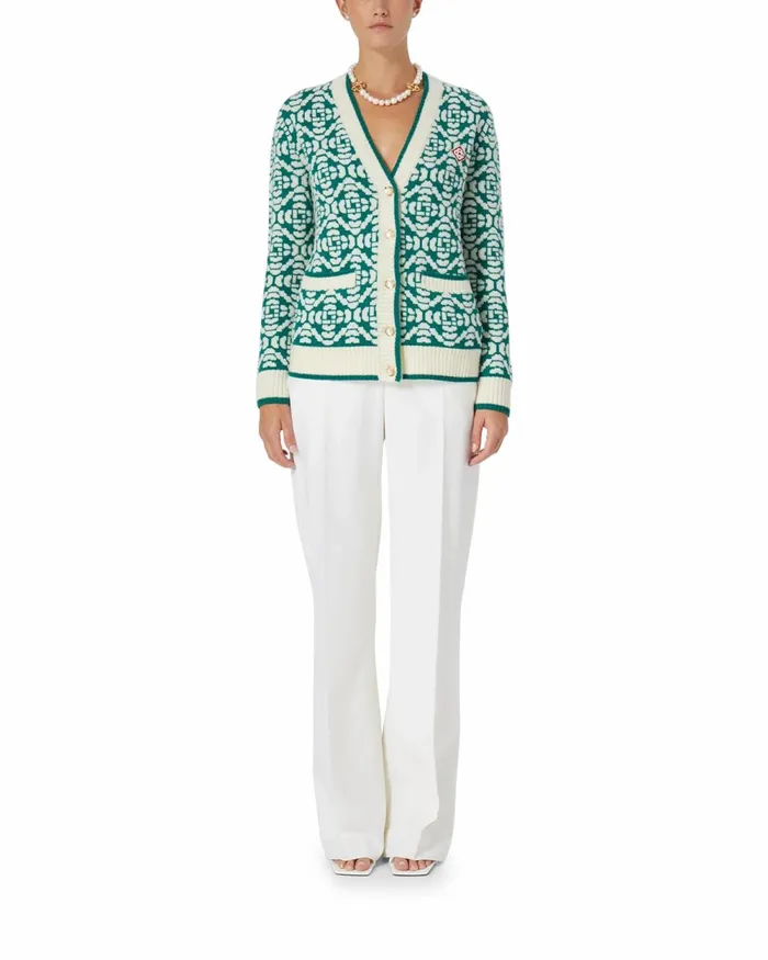 Casablanca Paris Knitwear Monogram Cardigan 8211 Women Casablanca Paris Knitwear Monogram Cardigan 8211 Women