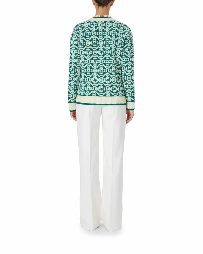 Casablanca Paris Knitwear Monogram Cardigan 8211 Women Casablanca Paris Knitwear Monogram Cardigan 8211 Women