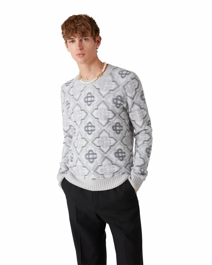 Casablanca Paris Knitwear Monogram Knit Jumper 8211 Men