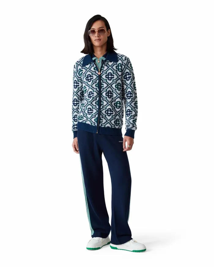 Casablanca Paris Knitwear Monogram Knit Zip Jumper 8211 Men