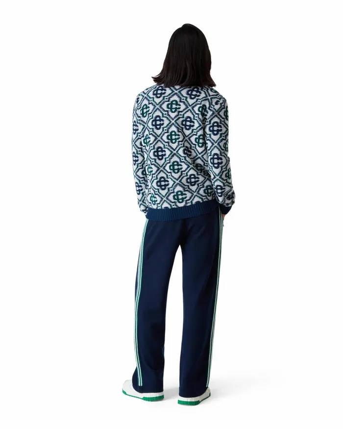 Casablanca Paris Knitwear Monogram Knit Zip Jumper 8211 Men