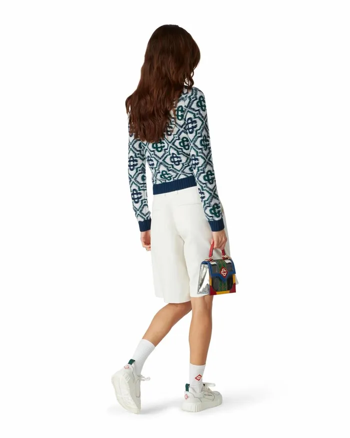 Casablanca Paris Knitwear Monogram Knit Zip Jumper 8211 Women