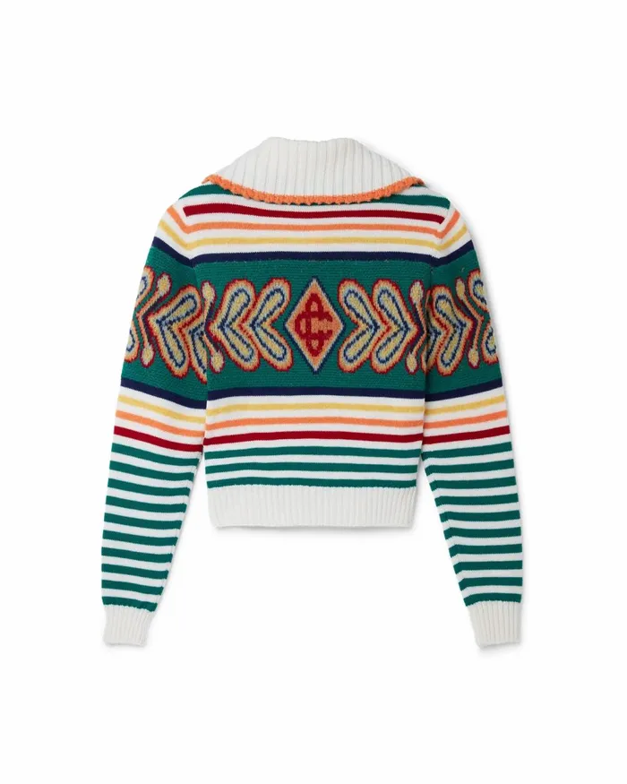 Casablanca Paris Knitwear Multicolour Diamond Zip Up Jumper 8211 Women Casablanca Paris Knitwear Multicolour Diamond Zip Up Jumper 8211 Women