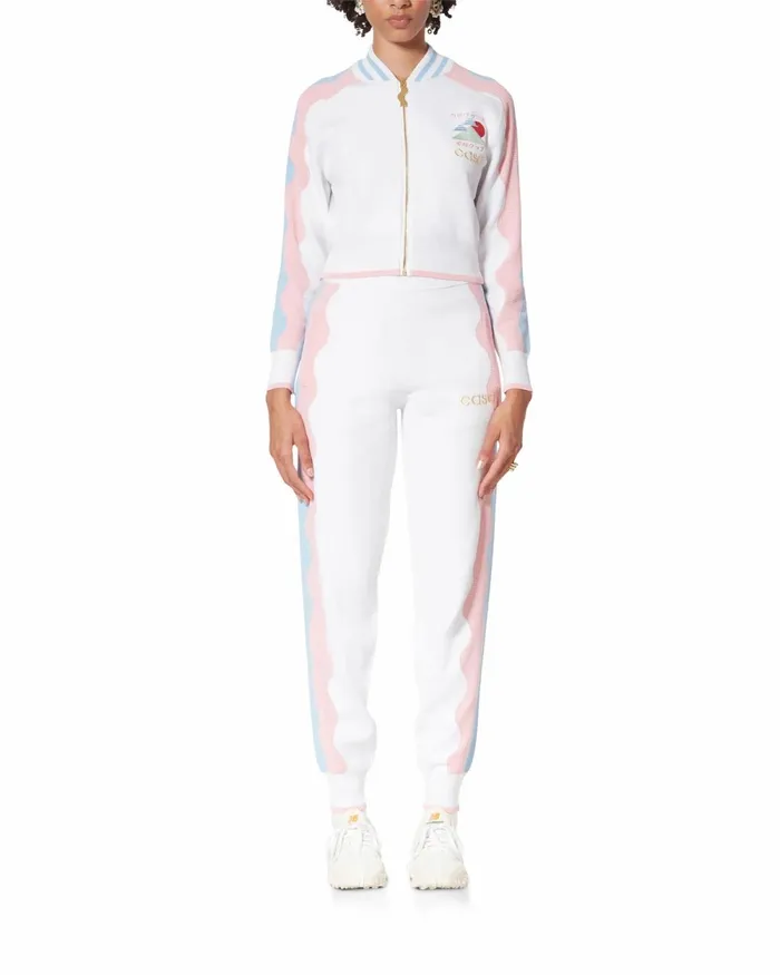 Casablanca Paris Knitwear Pink Wave Trackpant 8211 Women