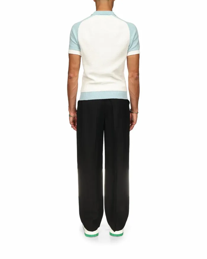 Casablanca Paris Knitwear Raglan Boucle Polo Shirt 8211 Men