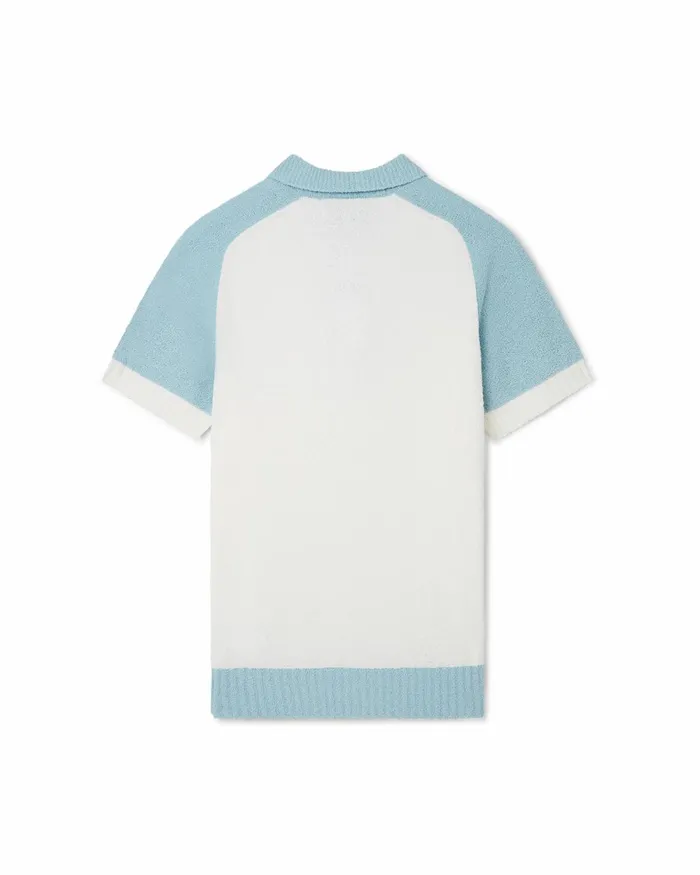 Casablanca Paris Knitwear Raglan Boucle Polo Shirt 8211 Men