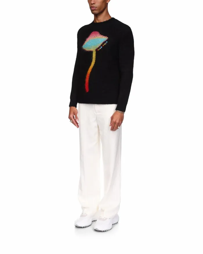 Casablanca Paris Knitwear Rainbow Mushroom Mohair Jumper 8211 Men