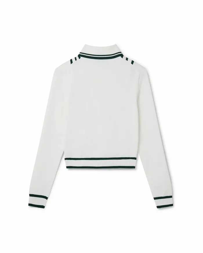 Casablanca Paris Knitwear Retro Tennis Pleated Polo Shirt 8211 Women Casablanca Paris Knitwear Retro Tennis Pleated Polo Shirt 8211 Women
