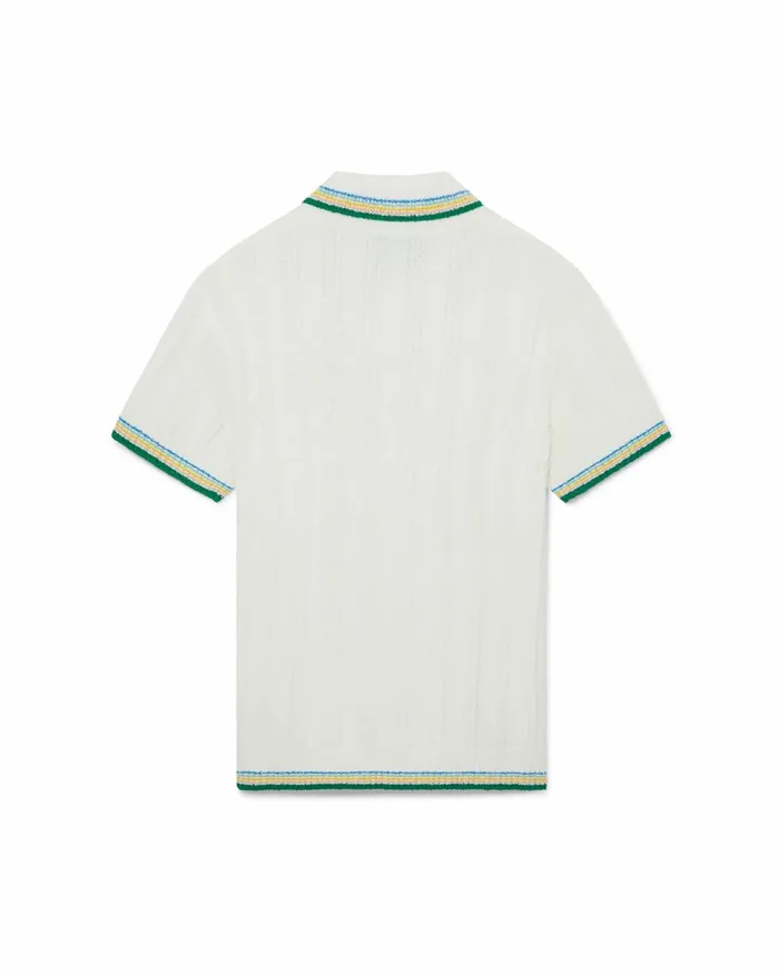 Casablanca Paris Knitwear Rib Boucle Polo Shirt 8211 Men