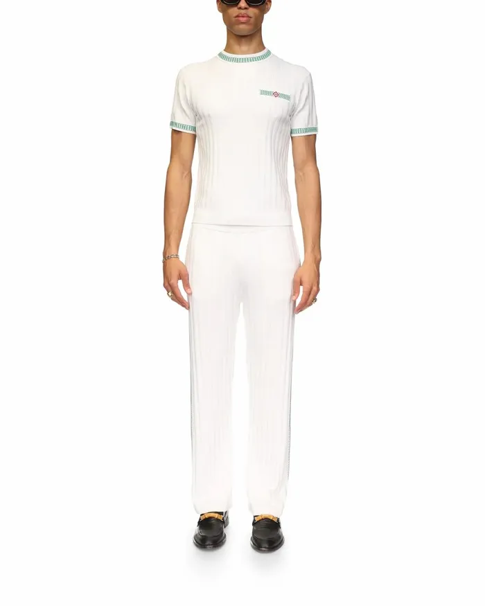 Casablanca Paris Knitwear Rib Effect Crew Top 8211 Men