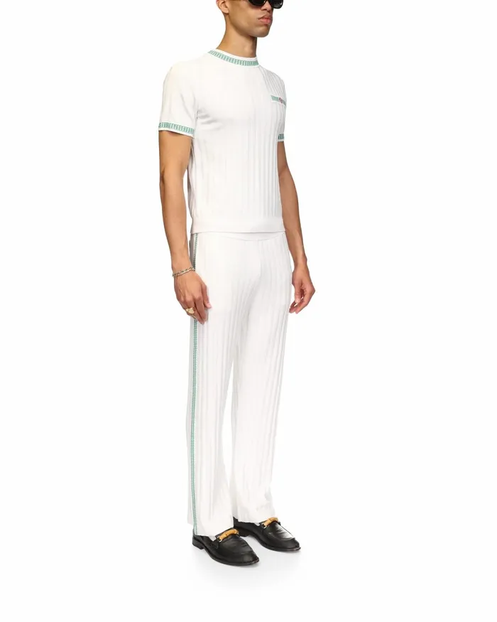 Casablanca Paris Knitwear Rib Effect Crew Top 8211 Men