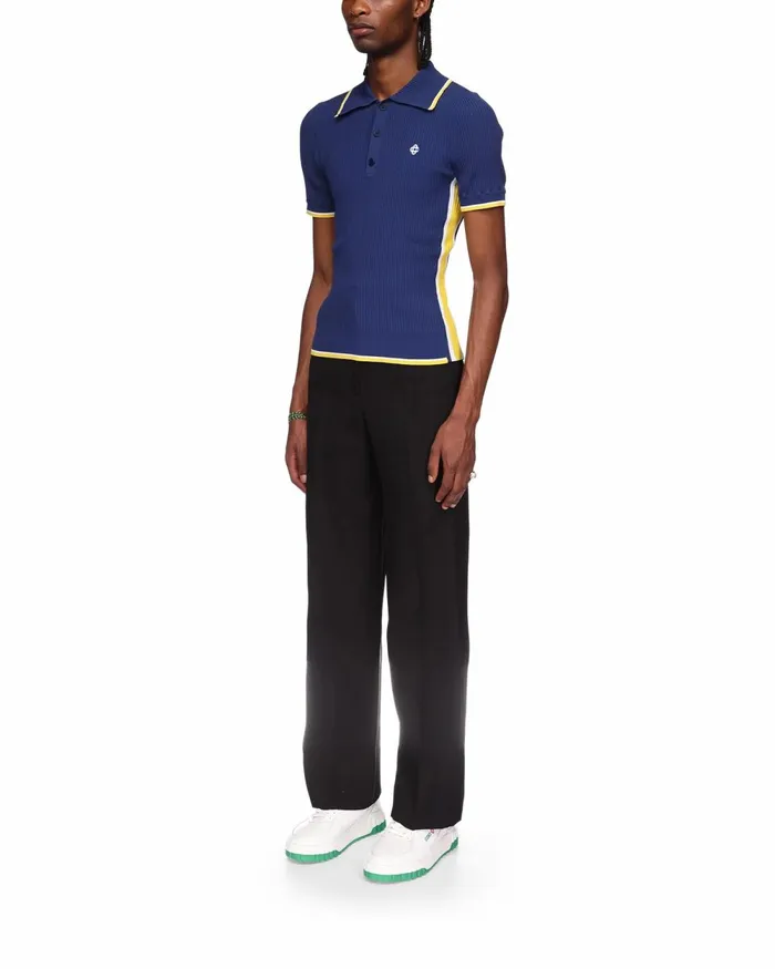 Casablanca Paris Knitwear Rib Polo Shirt 8211 Men Casablanca Paris Knitwear Rib Polo Shirt 8211 Men