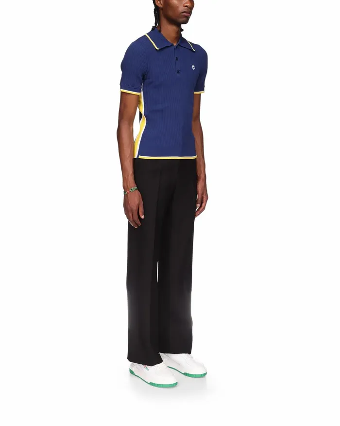 Casablanca Paris Knitwear Rib Polo Shirt 8211 Men Casablanca Paris Knitwear Rib Polo Shirt 8211 Men