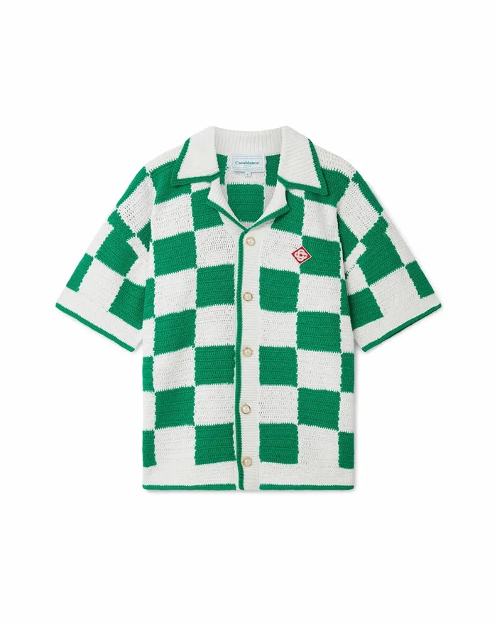 Casablanca Paris Knitwear Scuba Crochet Shirt 8211 Men