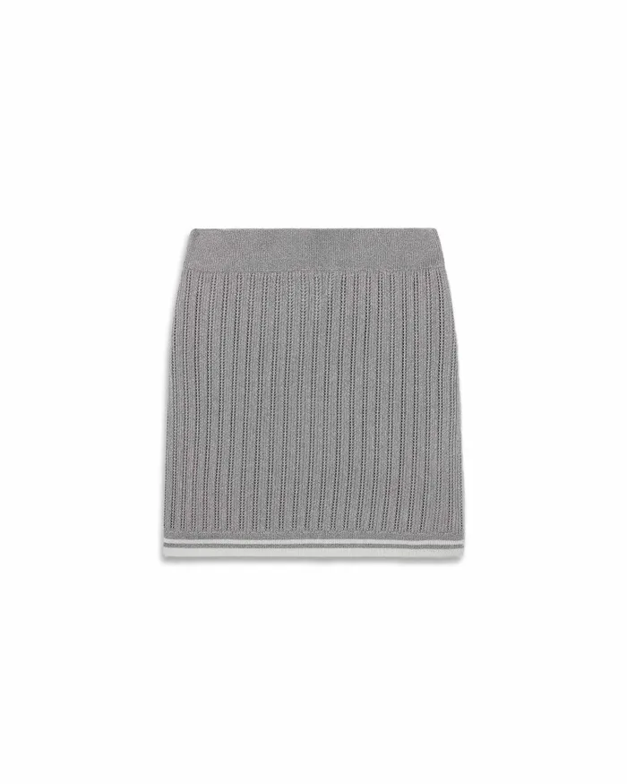 Casablanca Paris Knitwear Silver Knit Skirt 8211 Women