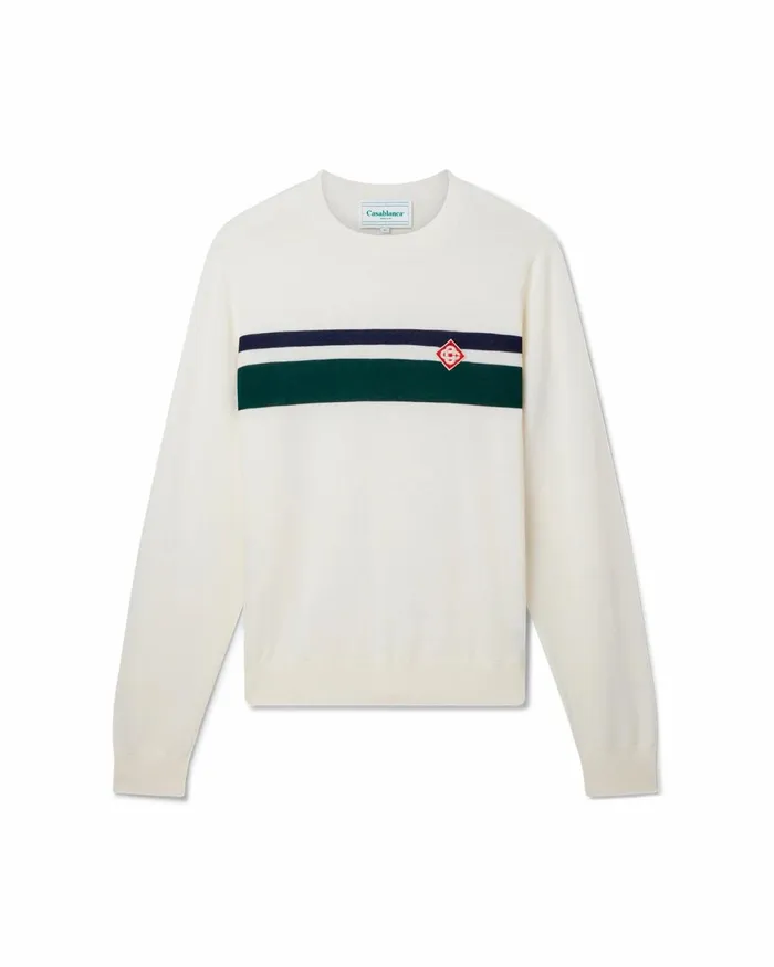 Casablanca Paris Knitwear Striped Crew Neck Jumper 8211 Men