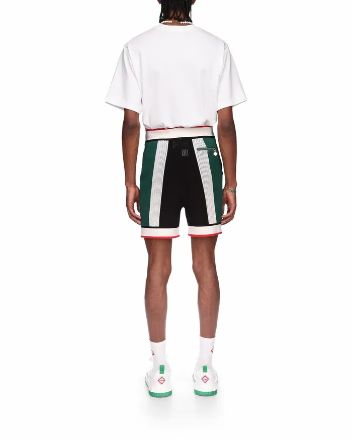 Casablanca Paris Knitwear Striped Mesh Shorts 8211 Men Casablanca Paris Knitwear Striped Mesh Shorts 8211 Men