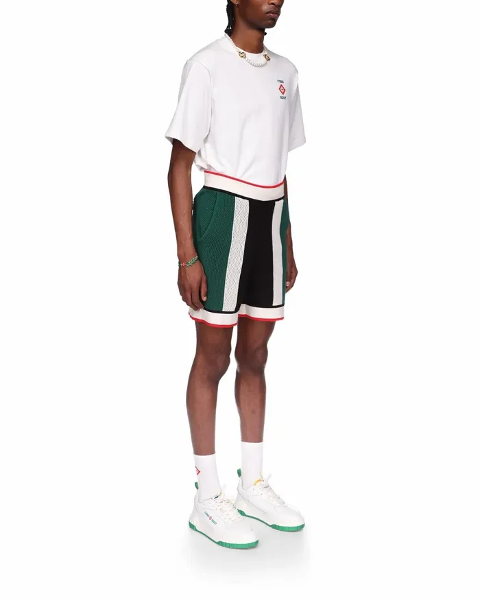 Casablanca Paris Knitwear Striped Mesh Shorts 8211 Men Casablanca Paris Knitwear Striped Mesh Shorts 8211 Men