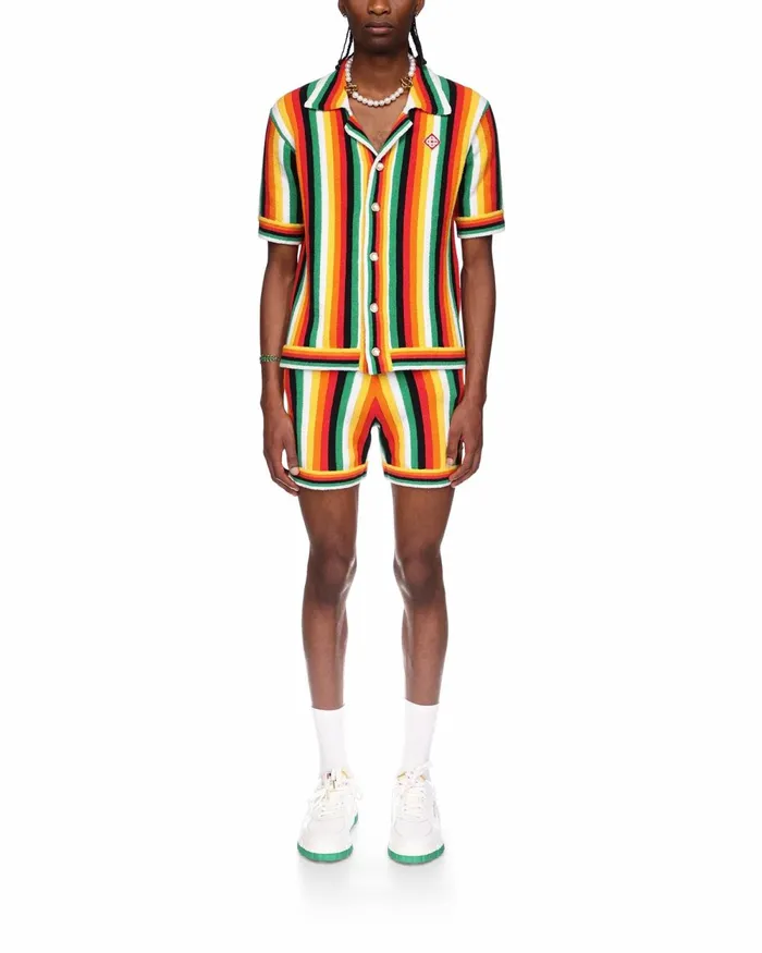 Casablanca Paris Knitwear Striped Towelling Shirt 8211 Men Casablanca Paris Knitwear Striped Towelling Shirt 8211 Men