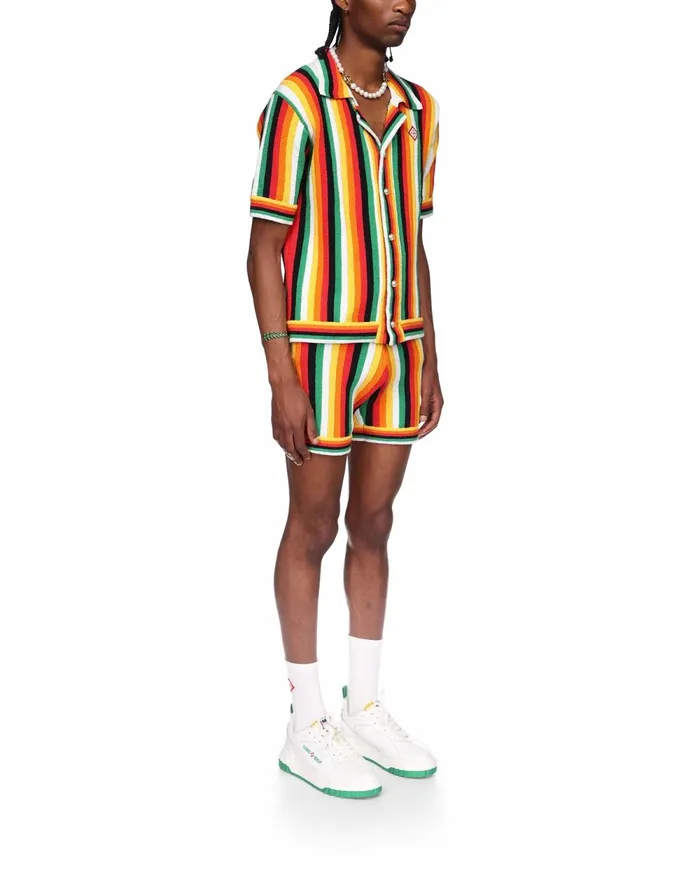 Casablanca Paris Knitwear Striped Towelling Shirt 8211 Men Casablanca Paris Knitwear Striped Towelling Shirt 8211 Men
