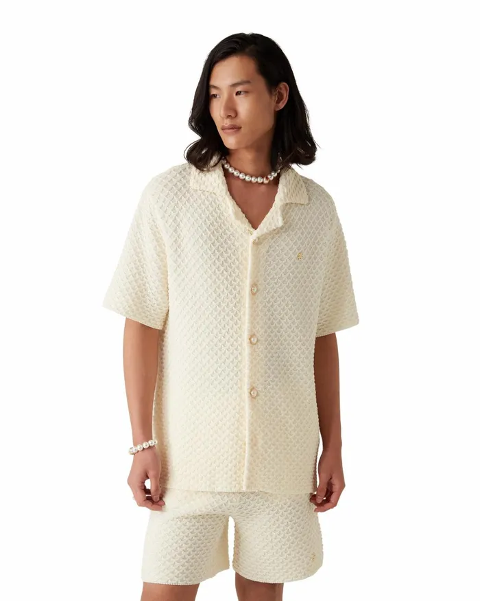 Casablanca Paris Knitwear Textured Knitted Shirt 8211 Men