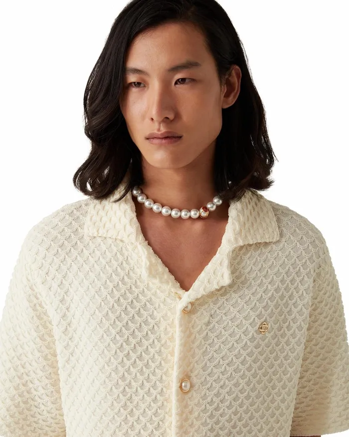 Casablanca Paris Knitwear Textured Knitted Shirt 8211 Men