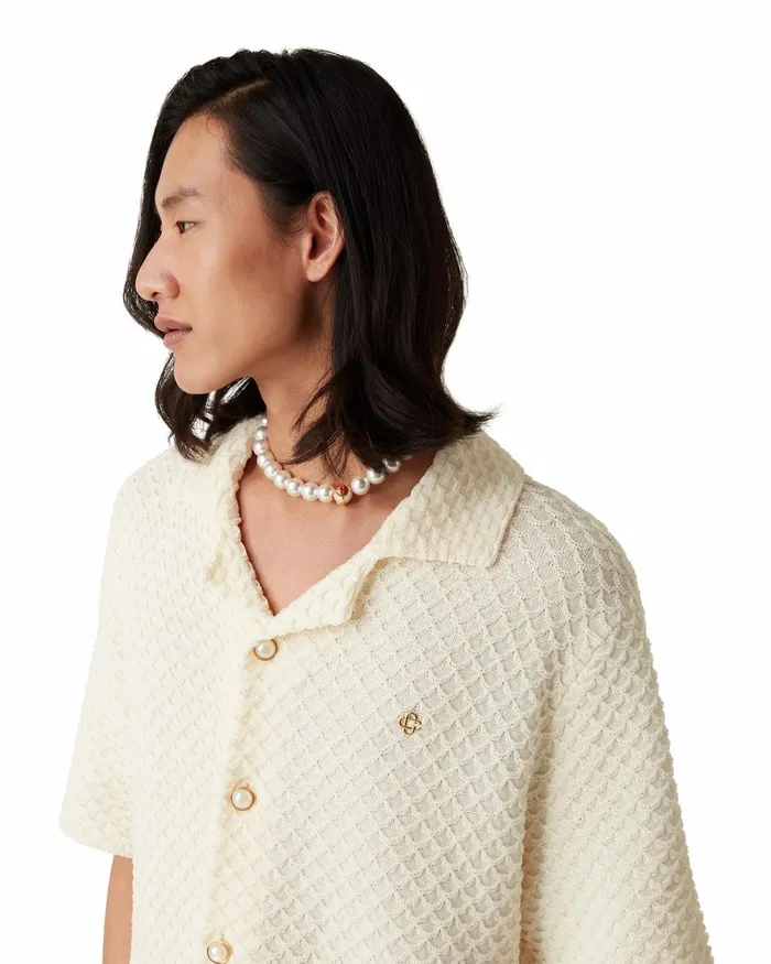 Casablanca Paris Knitwear Textured Knitted Shirt 8211 Men