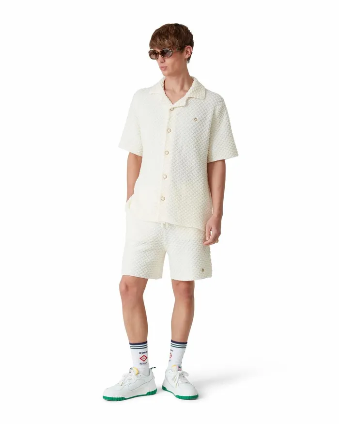 Casablanca Paris Knitwear Textured Knitted Shirt 8211 Men