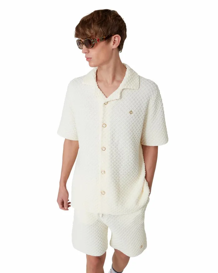 Casablanca Paris Knitwear Textured Knitted Shirt 8211 Men