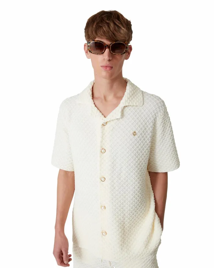Casablanca Paris Knitwear Textured Knitted Shirt 8211 Men