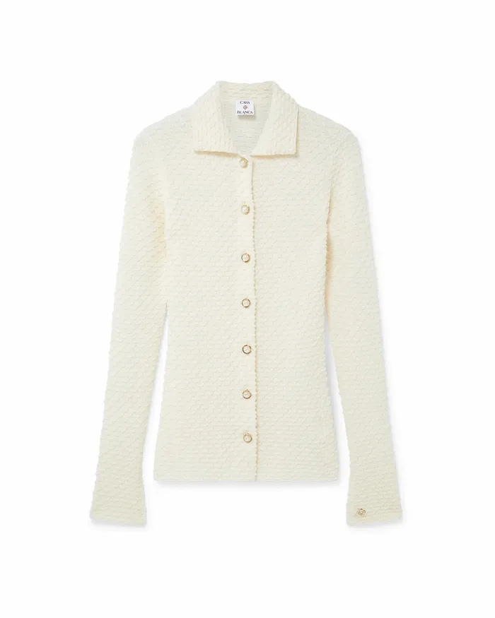 Casablanca Paris Knitwear Textured Knitted Shirt 8211 Women