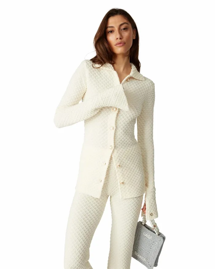 Casablanca Paris Knitwear Textured Knitted Shirt 8211 Women Casablanca Paris Knitwear Textured Knitted Shirt 8211 Women