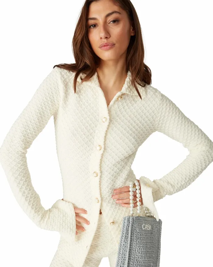 Casablanca Paris Knitwear Textured Knitted Shirt 8211 Women Casablanca Paris Knitwear Textured Knitted Shirt 8211 Women