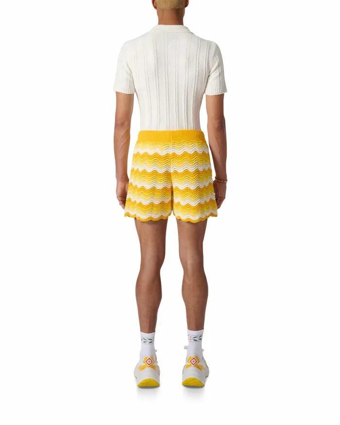 Casablanca Paris Knitwear Wavy Gradient Crochet Shorts 8211 Men Casablanca Paris Knitwear Wavy Gradient Crochet Shorts 8211 Men