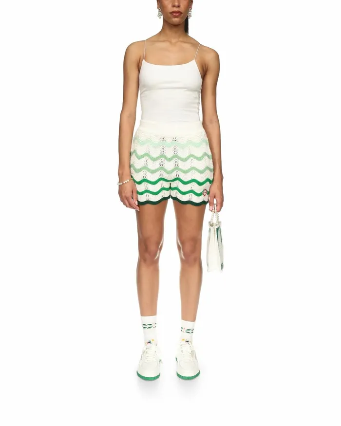 Casablanca Paris Knitwear Wavy Gradient Crochet Shorts 8211 Women Casablanca Paris Knitwear Wavy Gradient Crochet Shorts 8211 Women