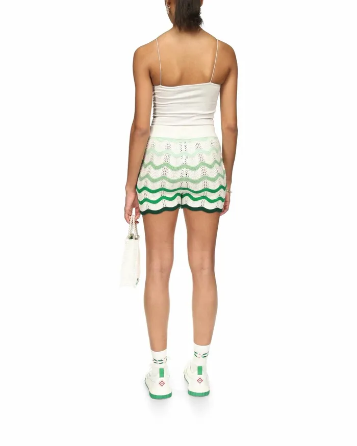Casablanca Paris Knitwear Wavy Gradient Crochet Shorts 8211 Women Casablanca Paris Knitwear Wavy Gradient Crochet Shorts 8211 Women