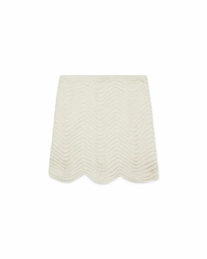 Casablanca Paris Knitwear White Wavy Crochet Skirt 8211 Women Casablanca Paris Knitwear White Wavy Crochet Skirt 8211 Women