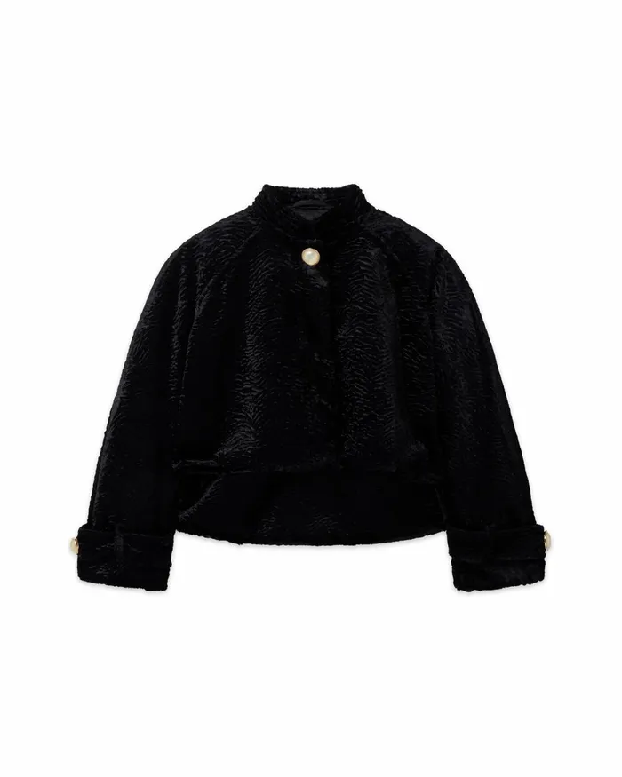 Casablanca Paris Outerwear Astrakhan Short Suit Jacket 8211 Women