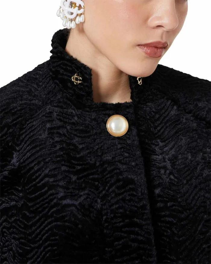 Casablanca Paris Outerwear Astrakhan Short Suit Jacket 8211 Women