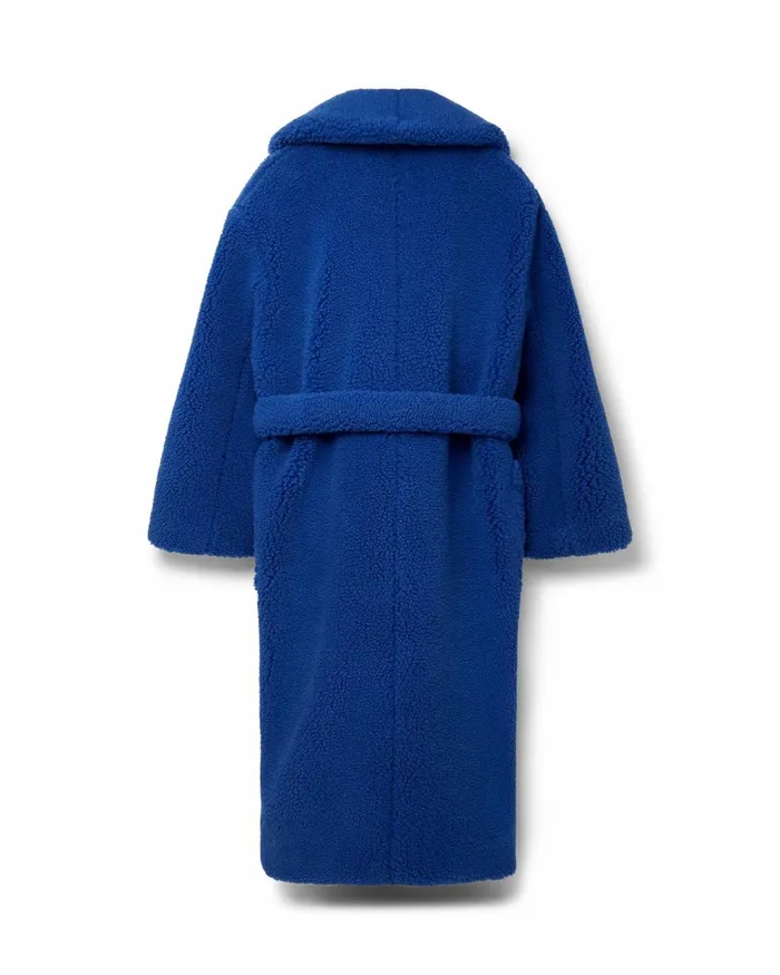 Casablanca Paris Outerwear Blue Faux Shearling Coat 8211 Men Casablanca Paris Outerwear Blue Faux Shearling Coat 8211 Men