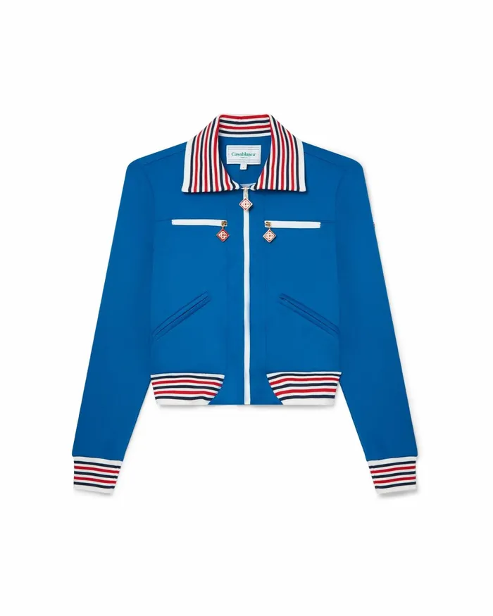 Casablanca Paris Outerwear Blue Triple Zip Tracksuit Jacket 8211 Women