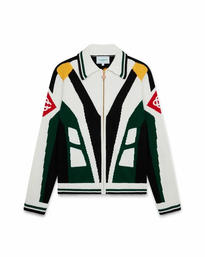 Casablanca Paris Outerwear Casa Racing Knit Jacket 8211 Men